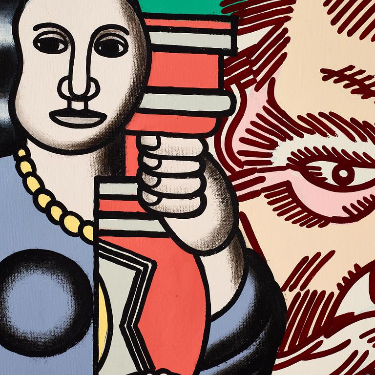 Erró, acrylic on canvas, signed and dated 1992 verso.