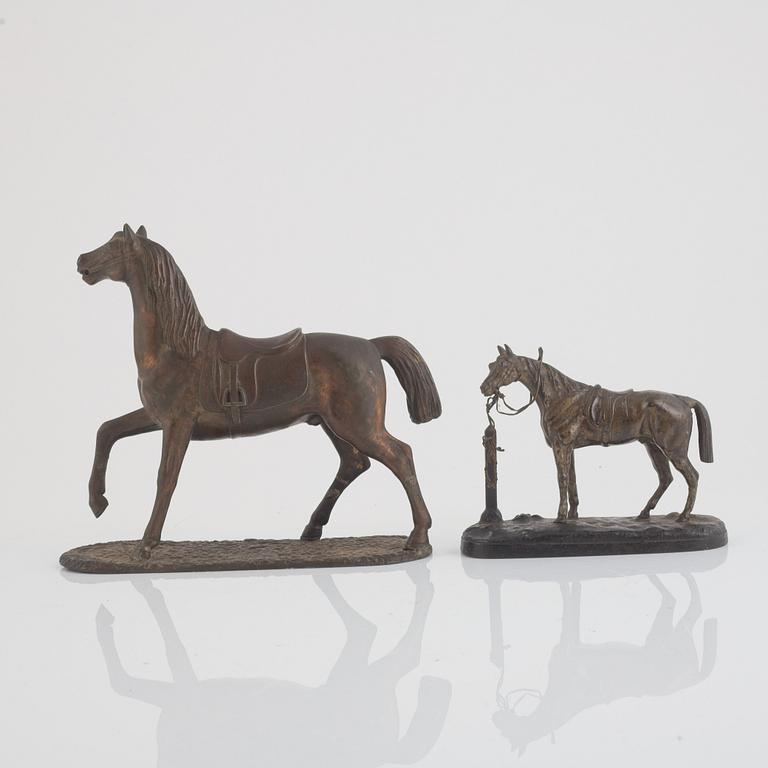 Two horse table decorations, 20th century.