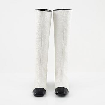 Chanel, a pair of sequin high boots, size 37.