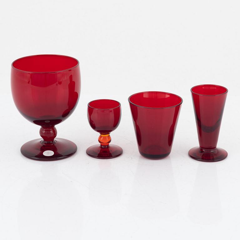 Björn Trägårdh bl a. Glasservis, 27 delar, Reijmyre.