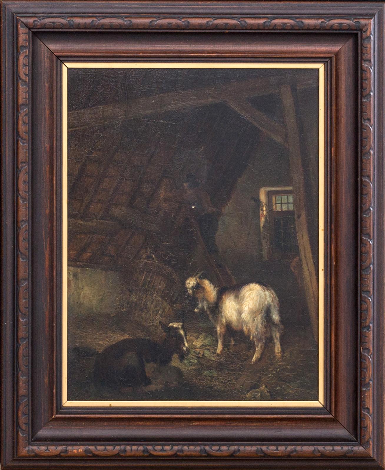 GEORGE MORLAND, his art, oil on canvas on panel, not signed,