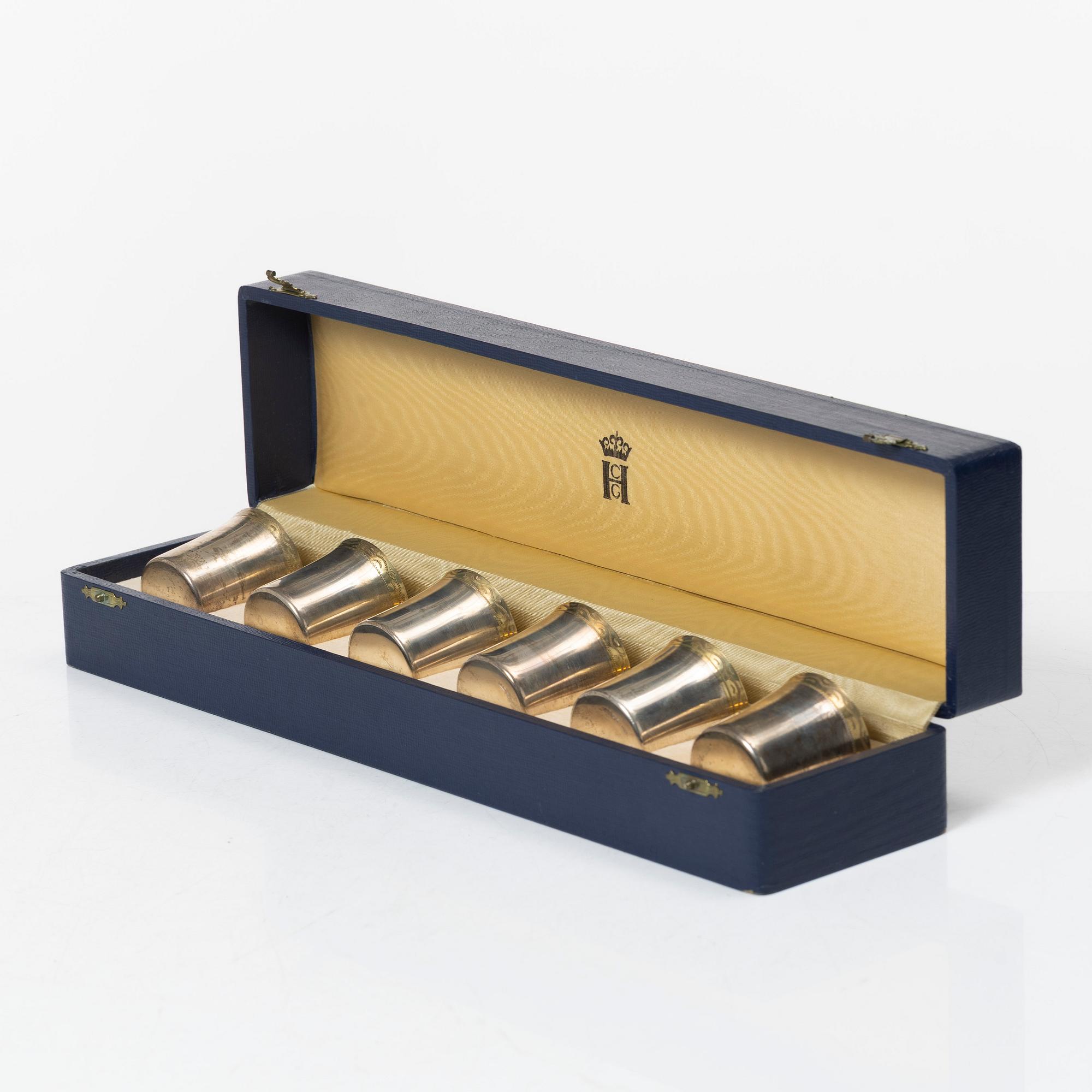 C.G. Hallberg, Six silver cups, Stockholm 1955.