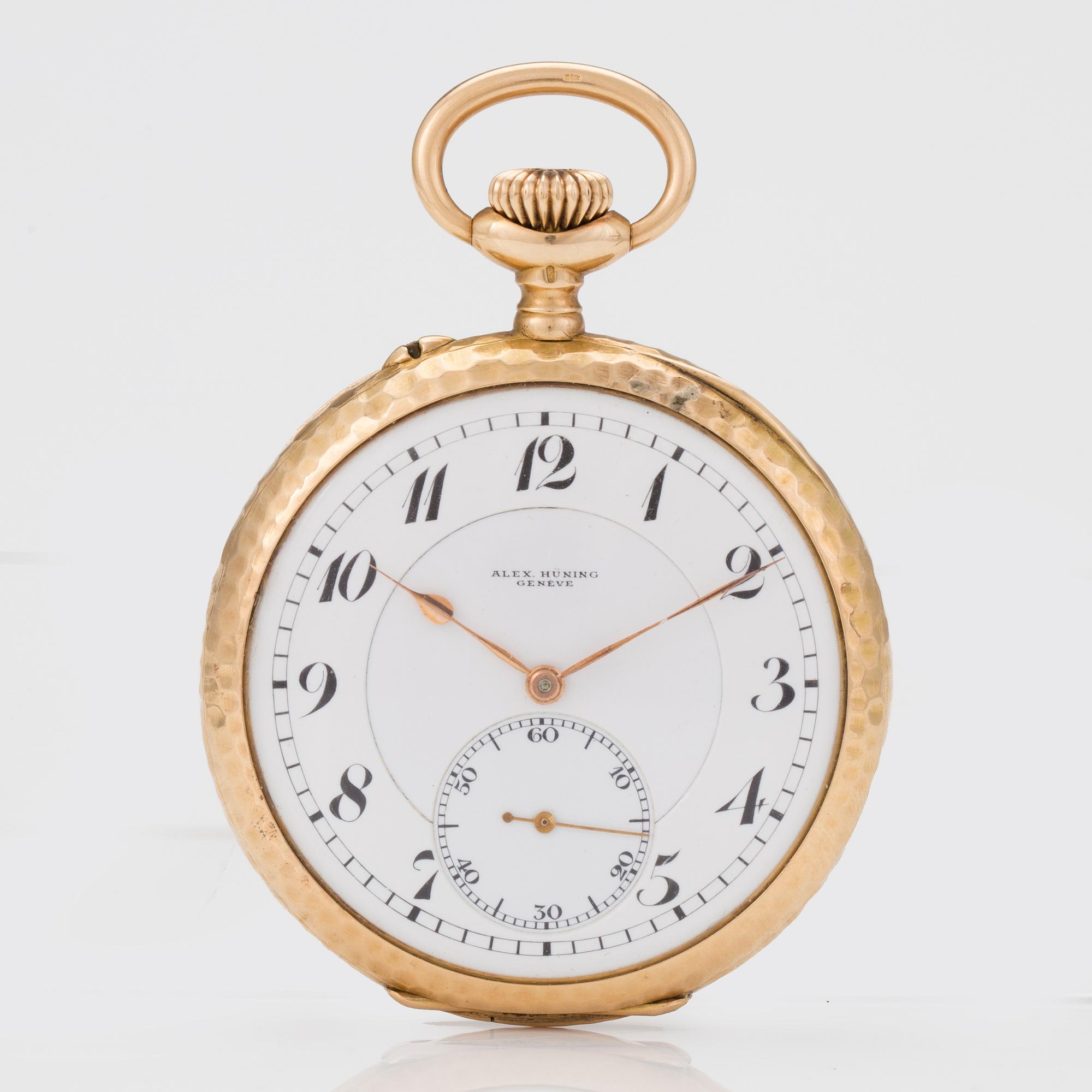ALEX. HÜNING, Genève, fickur, 53,5 mm,