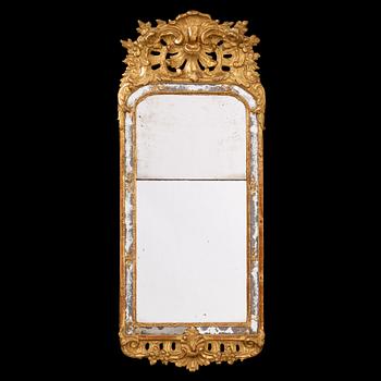 564. A Swedish Rococo 18th century mirror.