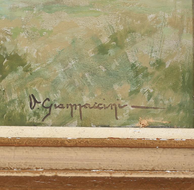 ILIO GIANNACCINI, olja på pannå, sign.