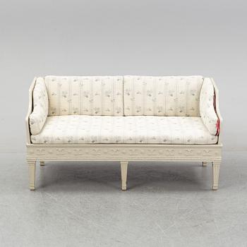 A Gustavian sofa, end of the 18th Century.