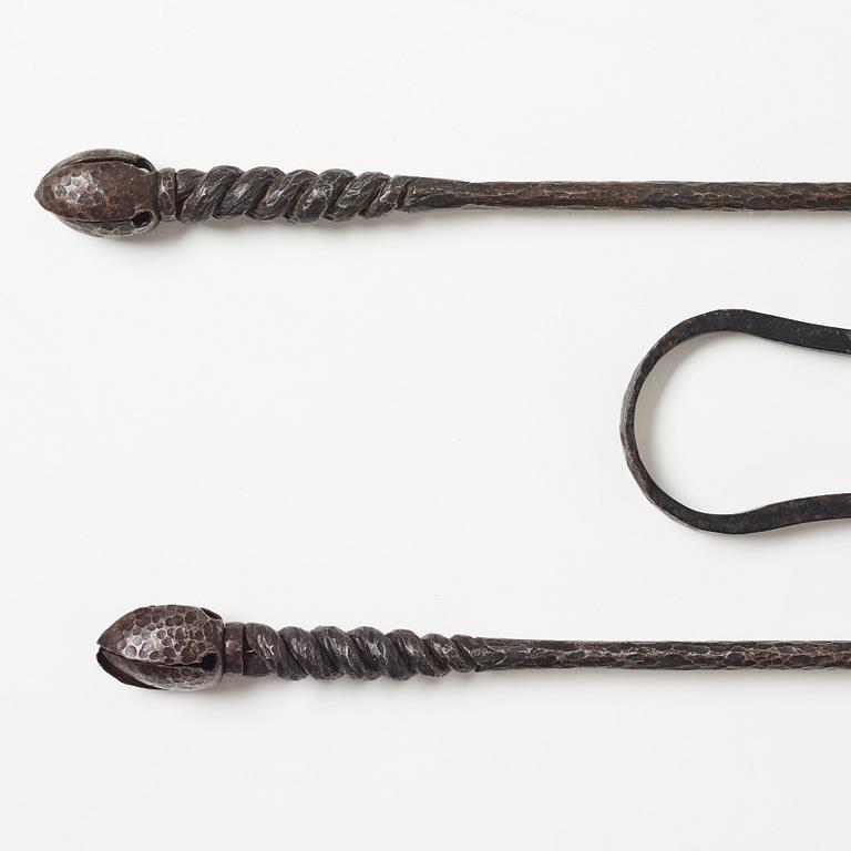 Three stove pieces, 20th century.