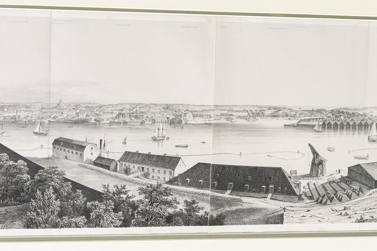 Carl-Johan Billmark, "Panorama de Stockholm pris de la Coupole de l'Eglise de Skeppsholmen".