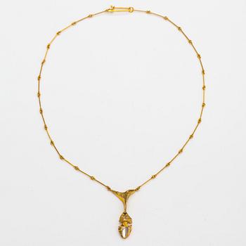 Björn Weckström,  A 14K gold and platinum necklace "Kaira". Lapponia 1977.