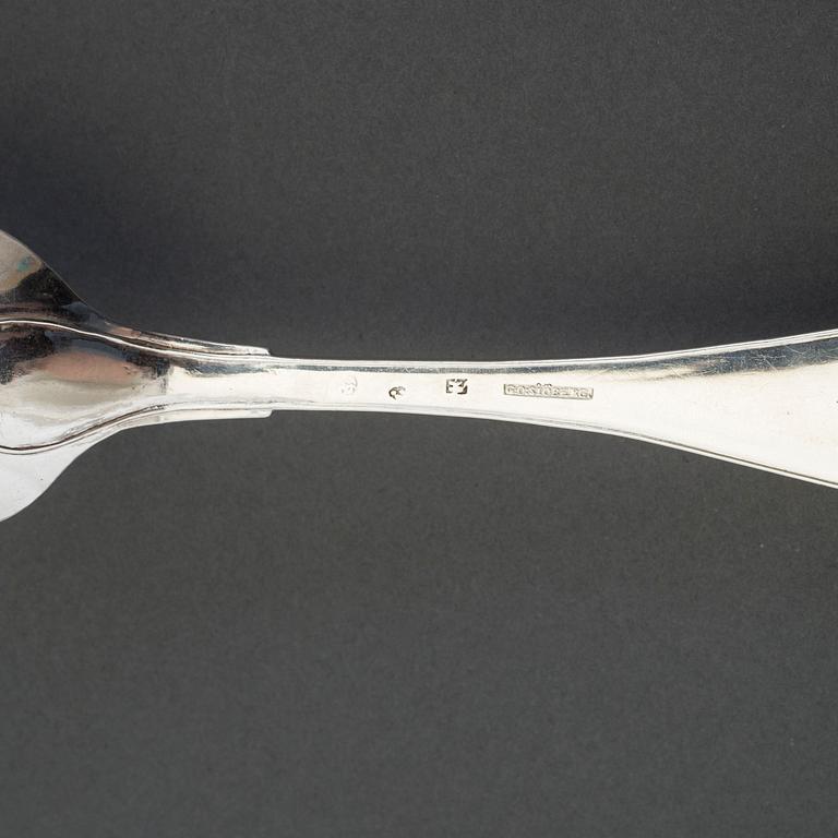 4 + 13 18th and 19th century silver spoons.
