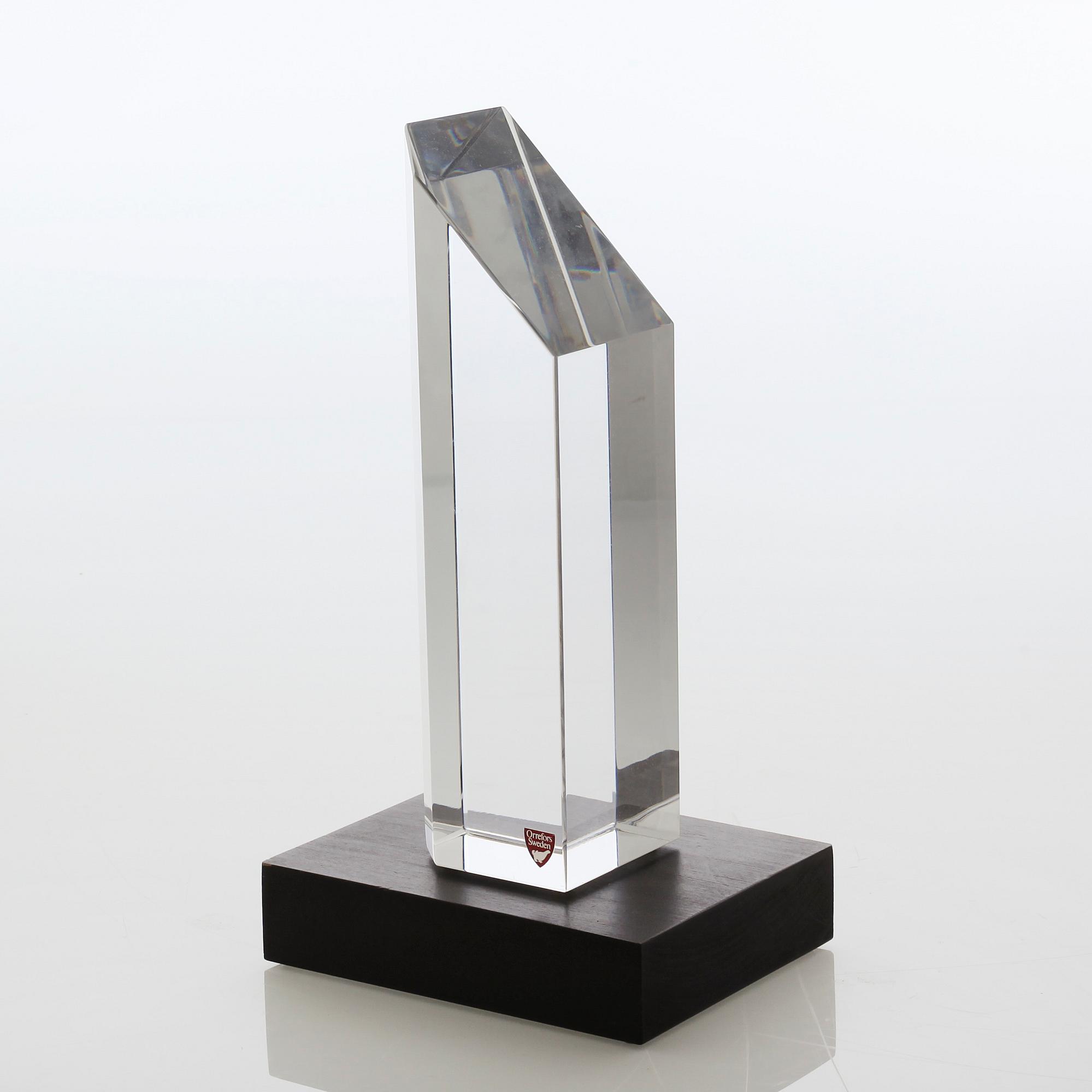 JAN JOHANSSON, skulptur, glas, Orrefors, signerad.