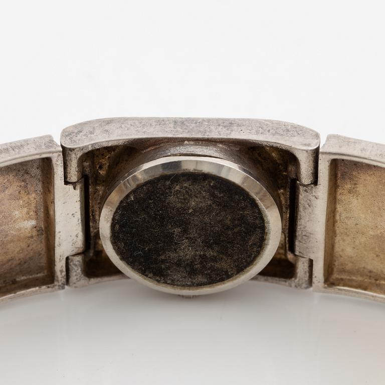 Lapponia wristwatch "Istral" sterling silver, design by Björn Weckström,
