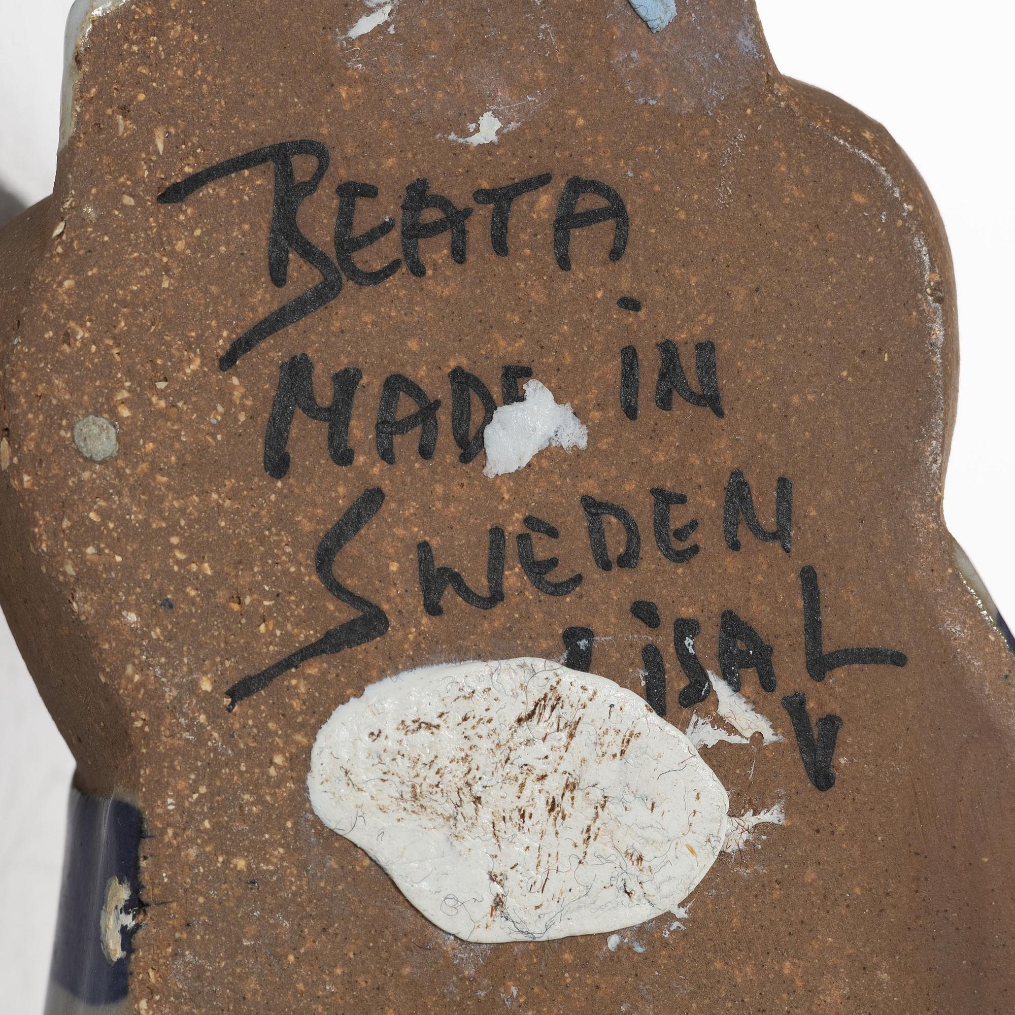 Lisa Larson, figurin, stengods, "Beata", Gustavsberg.