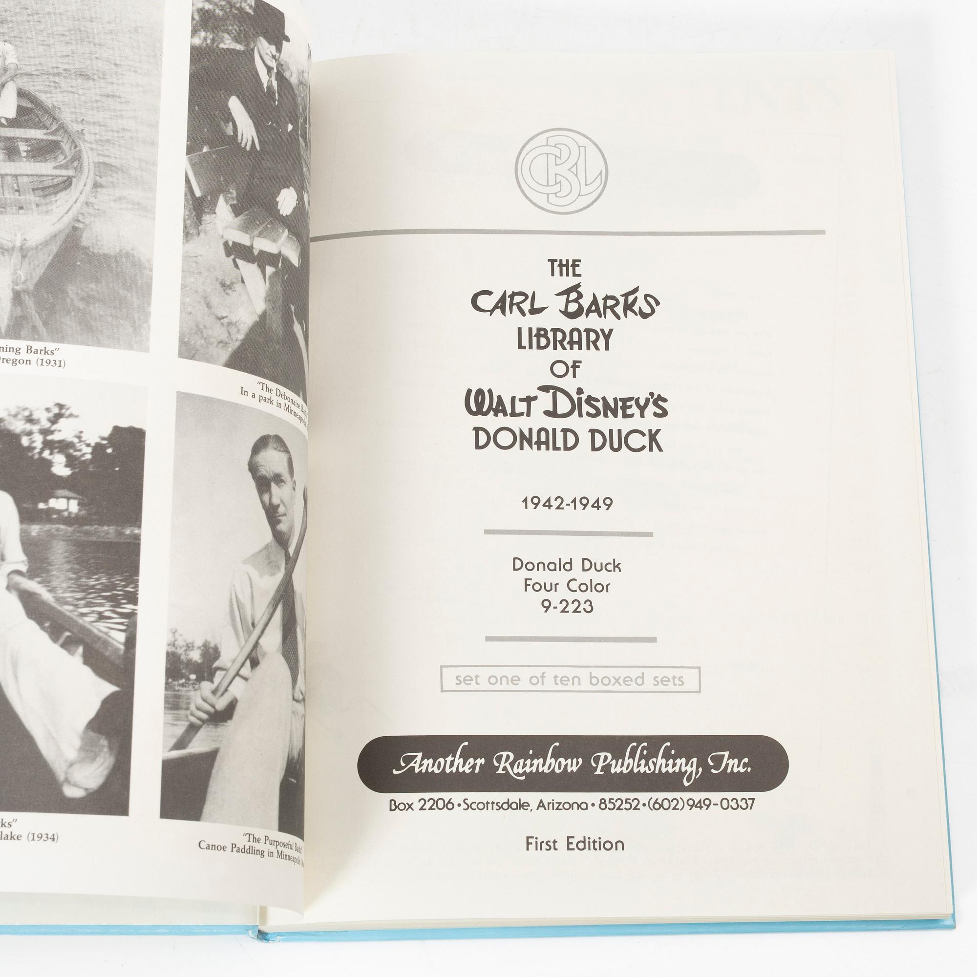 Carl Barks library, 30 volymer, Walt Disney, Another Rainbow Publishing, USA 1980-tal.