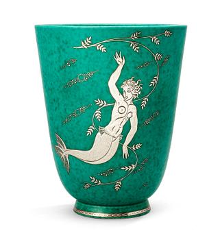 872. A Wilhelm Kåge 'Argenta' stoneware vase, Gustavsberg.