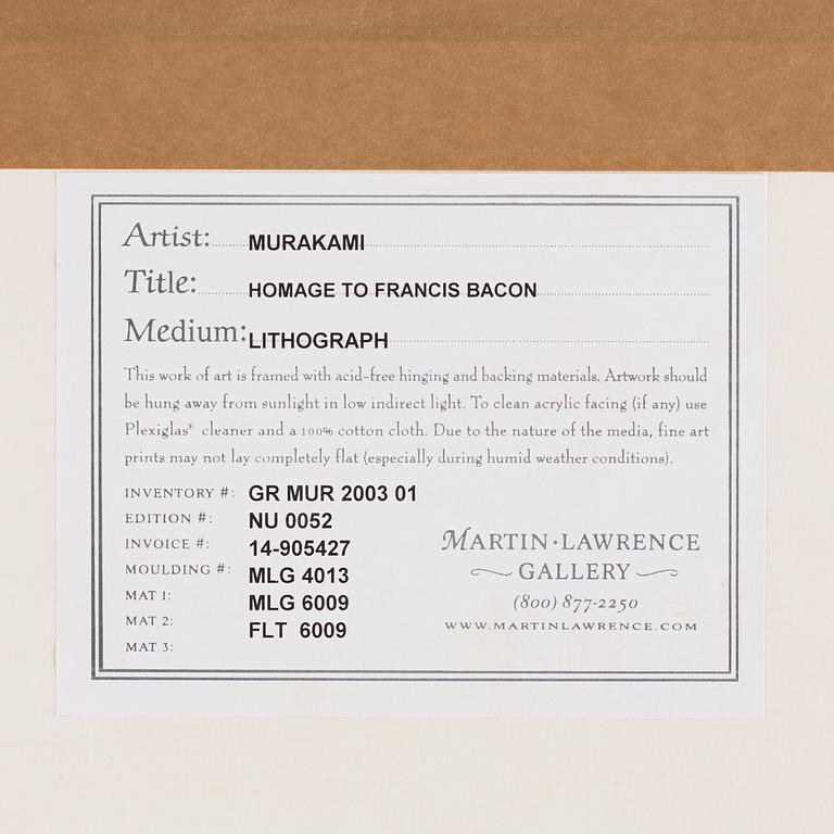 Takashi Murakami, 'Homage to Francis Bacon (Study of George Dyer)'.
