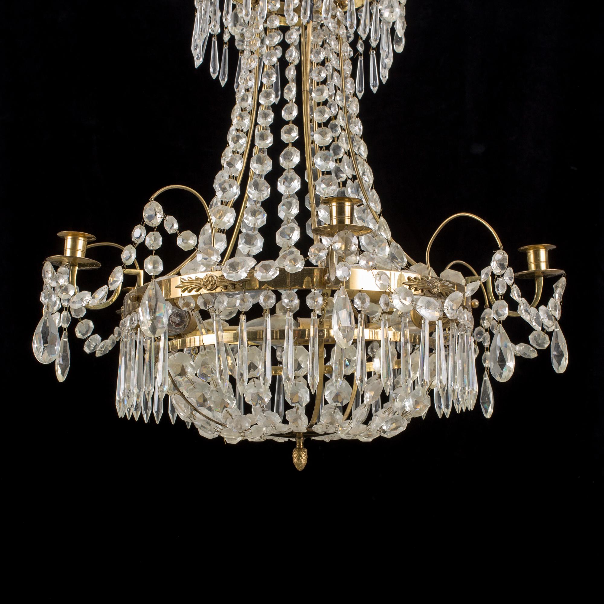 LJUSKRONA, empirestil, omkring 1900-talets mitt.