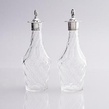 A French 18th century silver cruet-set, marks of Joseph Bouillerot, Paris 1775.