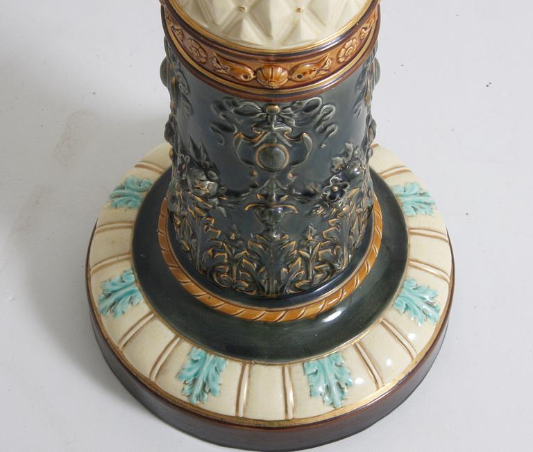 PIEDESTAL, majolika, Rörstrand.