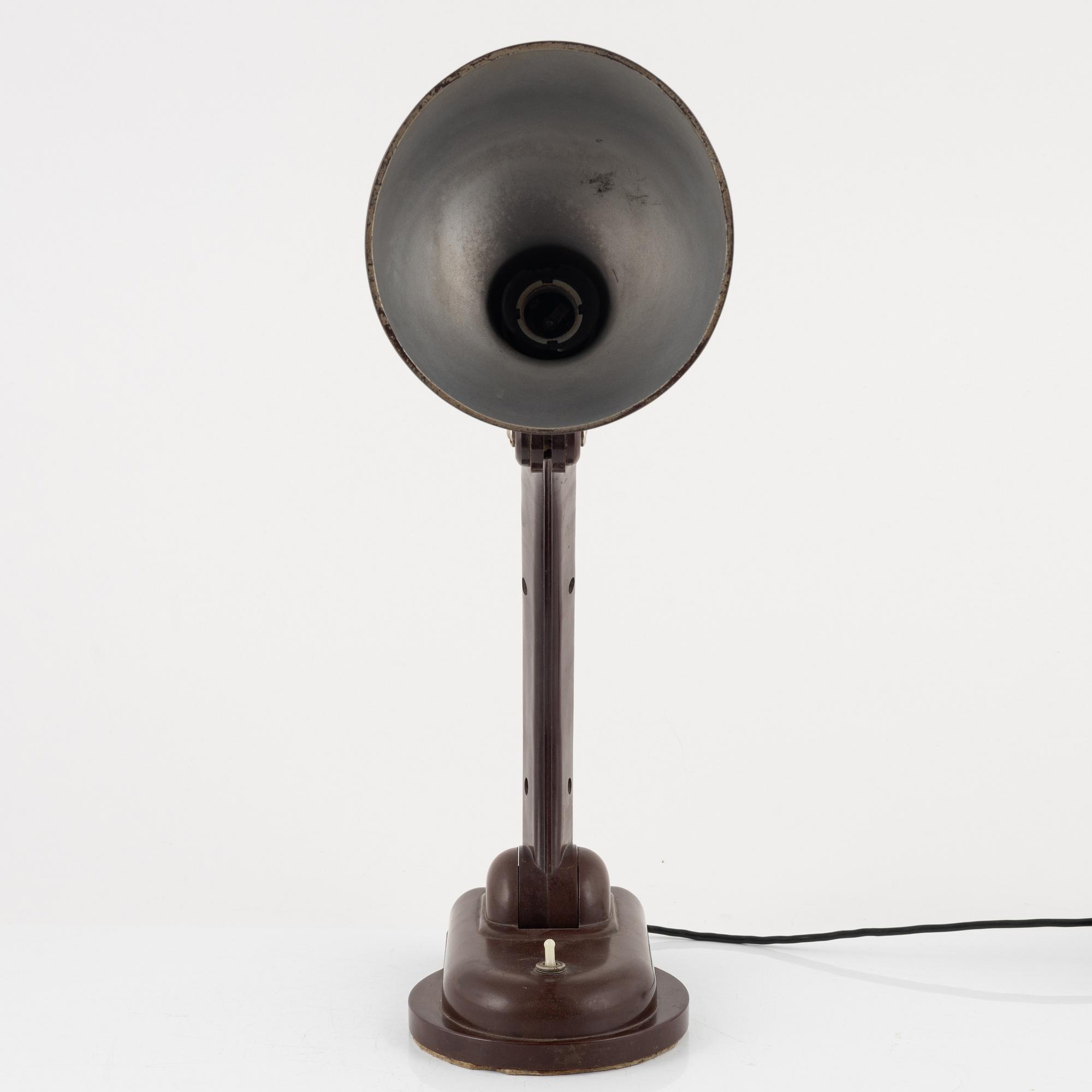 A table lamp, Czechoslovakia, 1930's.