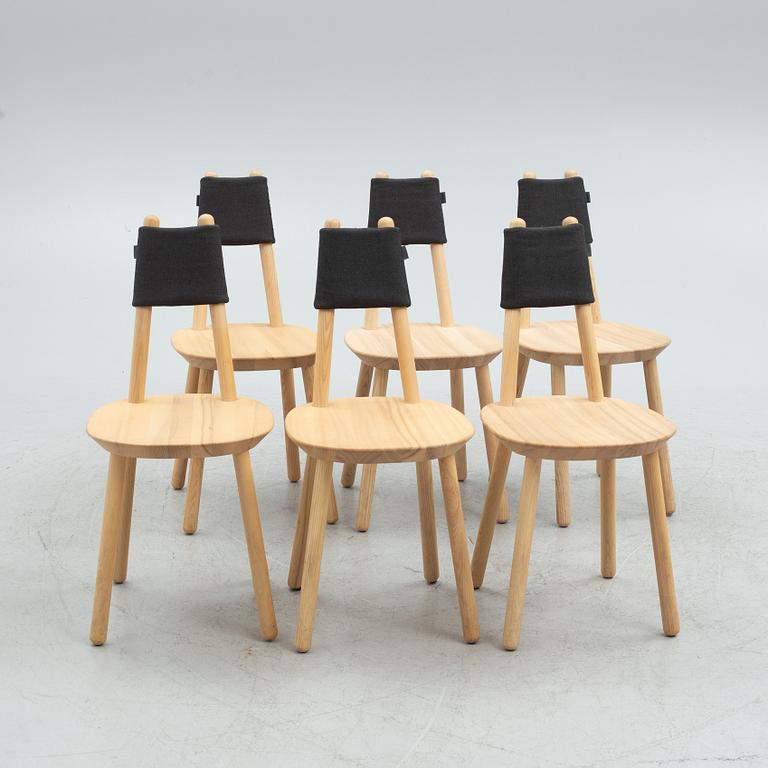 etc.etc., stolar, 6 st, "The Naive Wooden Chair ", Emko.