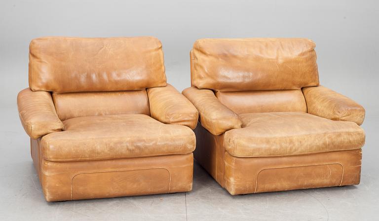 FÅTÖLJER, ett par, Cantu, 1970-tal.