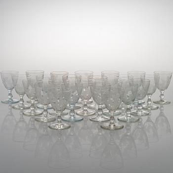 A 84-piece 'Savoy' glasswear, 1940s.