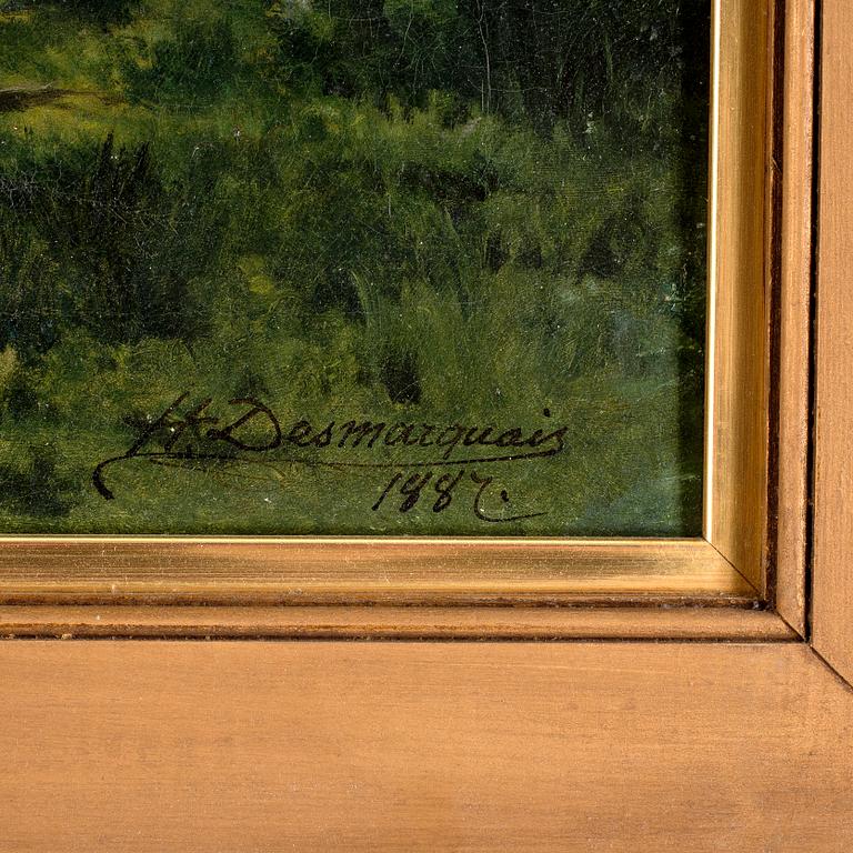 CHARLES HIPPOLYTE DESMARQUAIS, olja på duk, signerad och daterad 1887.