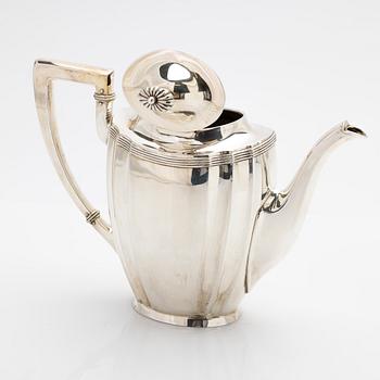 Coffee pot, silver, probably 20th century.