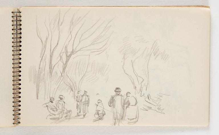 Lotte Laserstein, 10 små skissblock med teckningar.