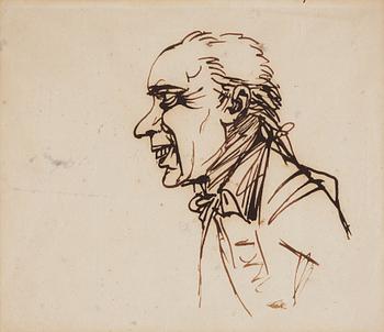 415. Carl August Ehrensvärd Attributed to, Portrait of a gentleman in a justacorp.