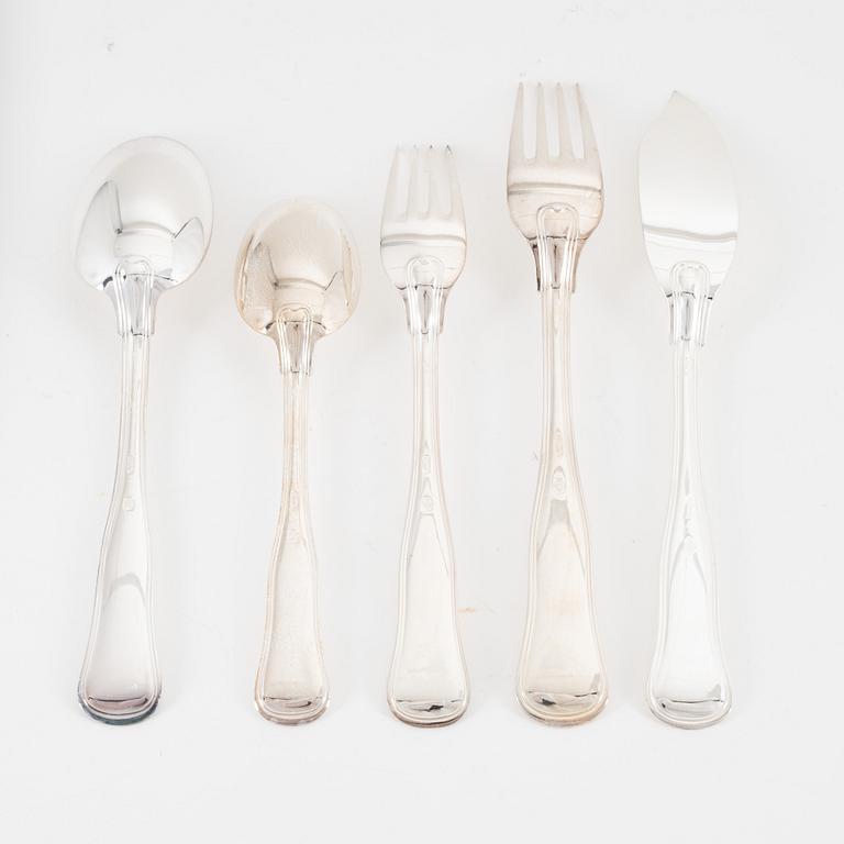 Bestick, silver, 60 delar, "Gammal dansk", Cohr, Danmark.