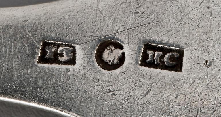 MATSKEDAR, 16 st, silver, bla Ryssland och sannolikt Estland, 1800-talets mitt till tidigt 1900-tal. Totalvikt ca 900 gram.