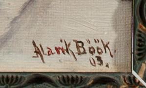 ALARIK BÖÖK, olja på duk, uppfodrad på kartong, signerad och daterad 03.