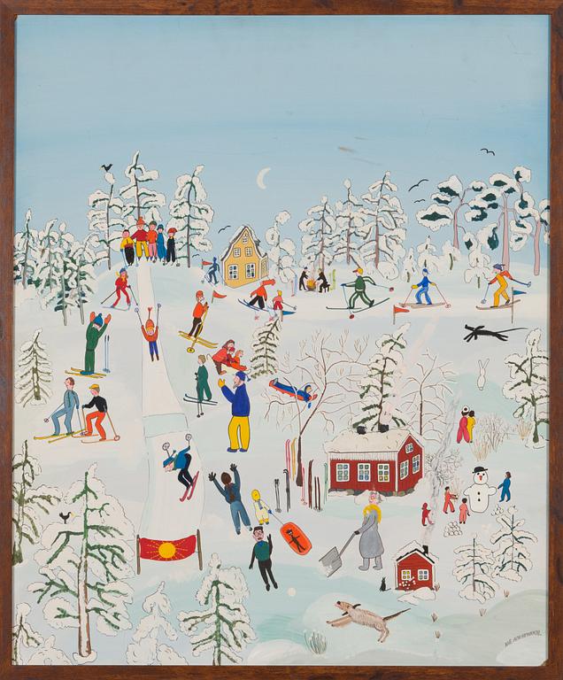 Ilse Ackermann, acrylic on board, signed and dated -92.