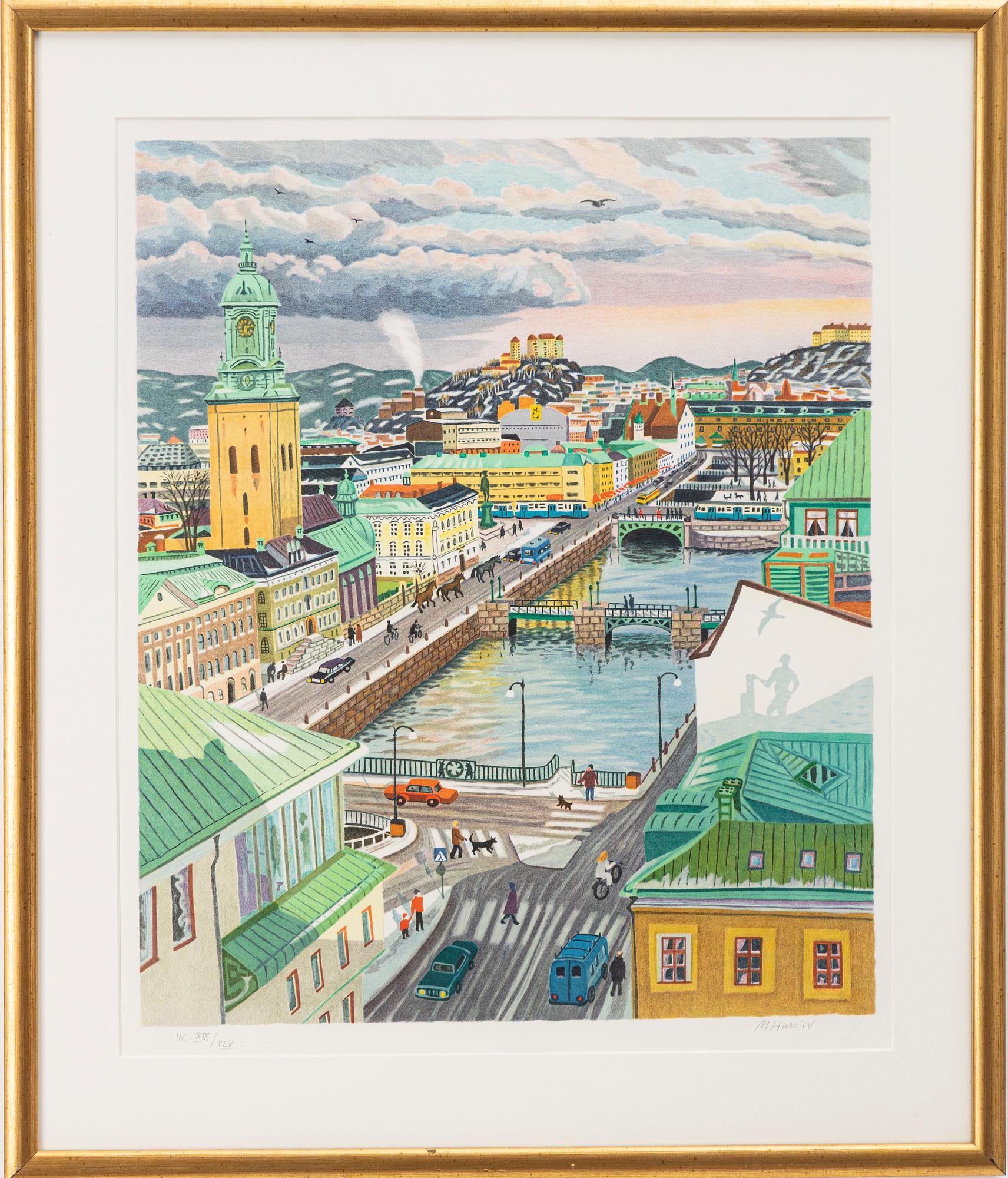 Mona Huss Walin, View over the Great Harbour Canal in Gothenburg.