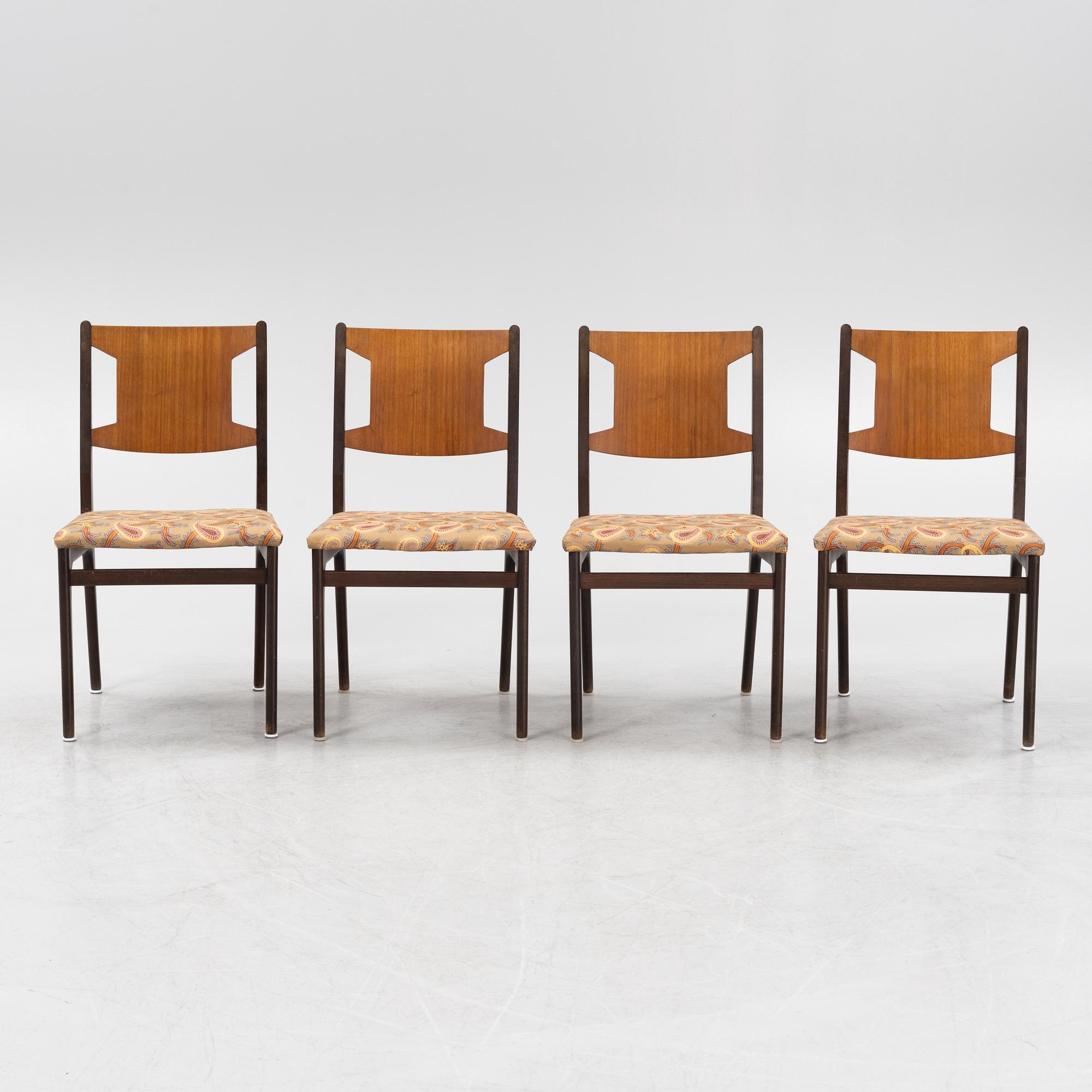 A set of four chairs, 1950's/60's.