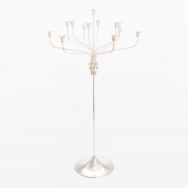 Tapio Wirkkala, a thirteen-candle silver candelabrum 'TW412', Kultakeskus, Hämeenlinna Finland 1986.