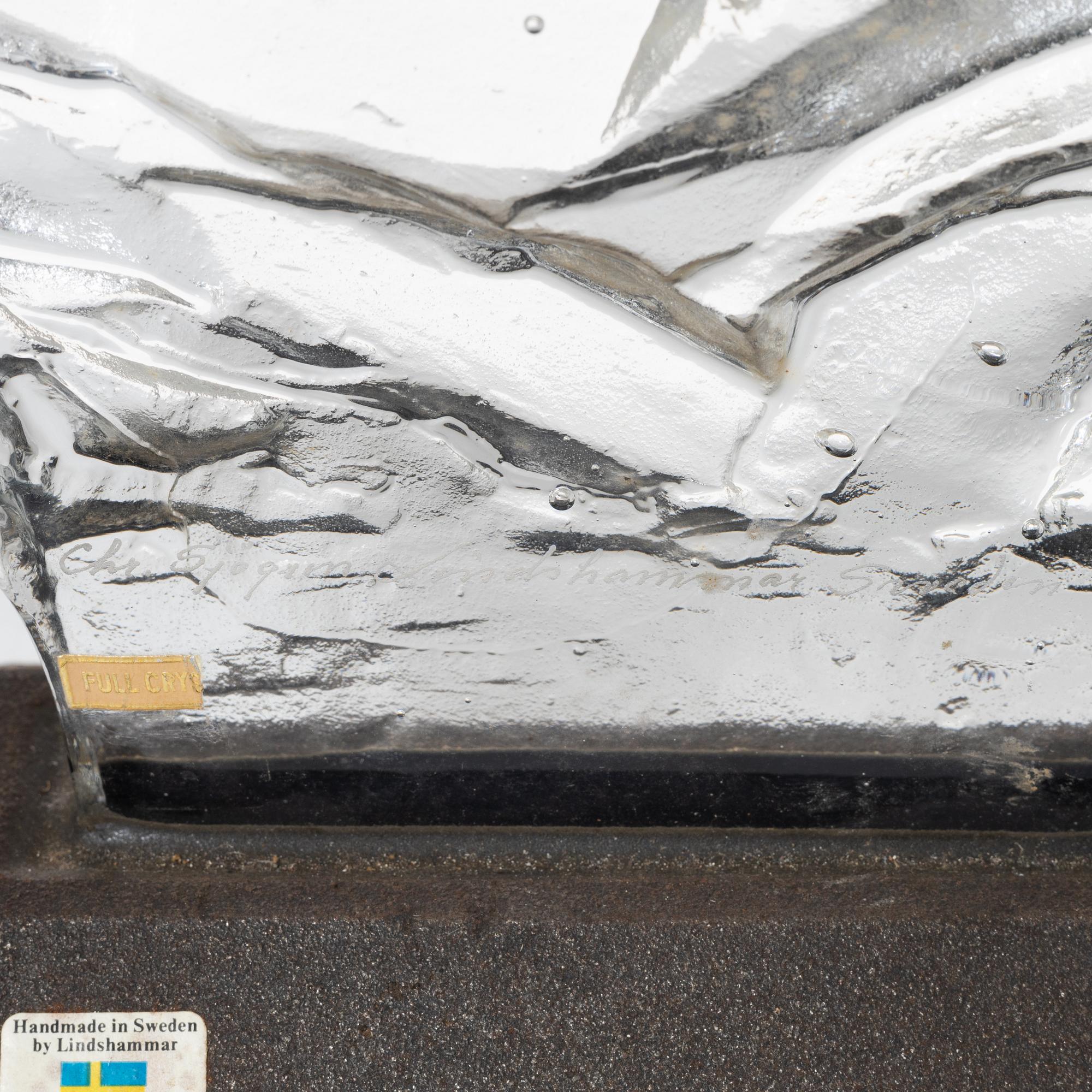 Christer Sjögren, sculpture, glass, Lindshammar.