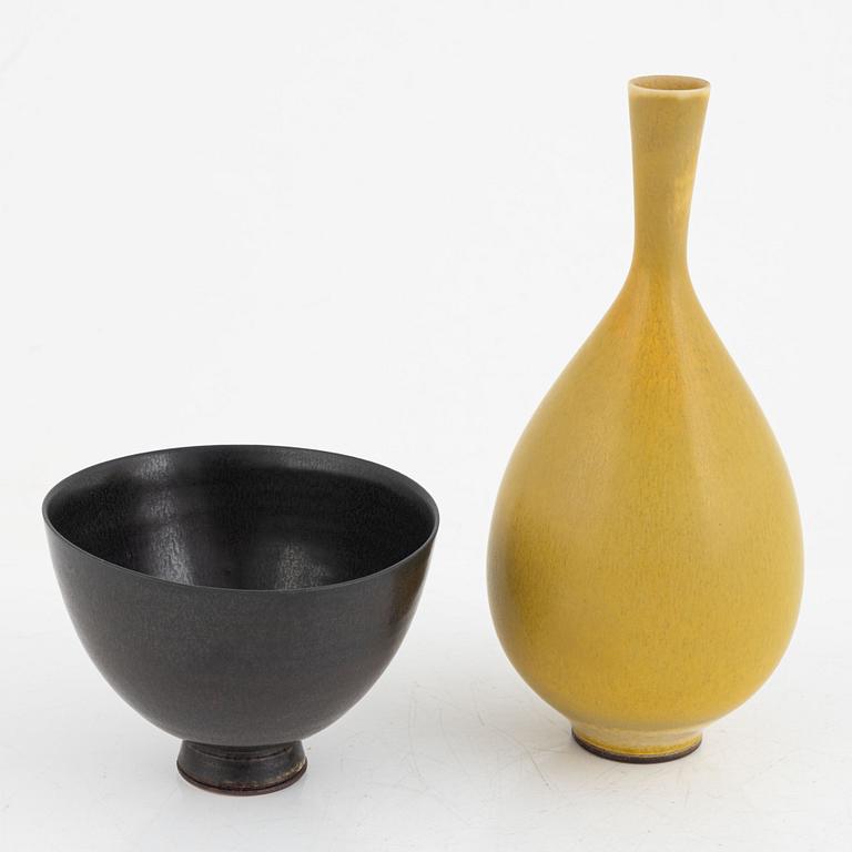 Berndt Friberg, a vase and bowl, Gustavsberg Studio.