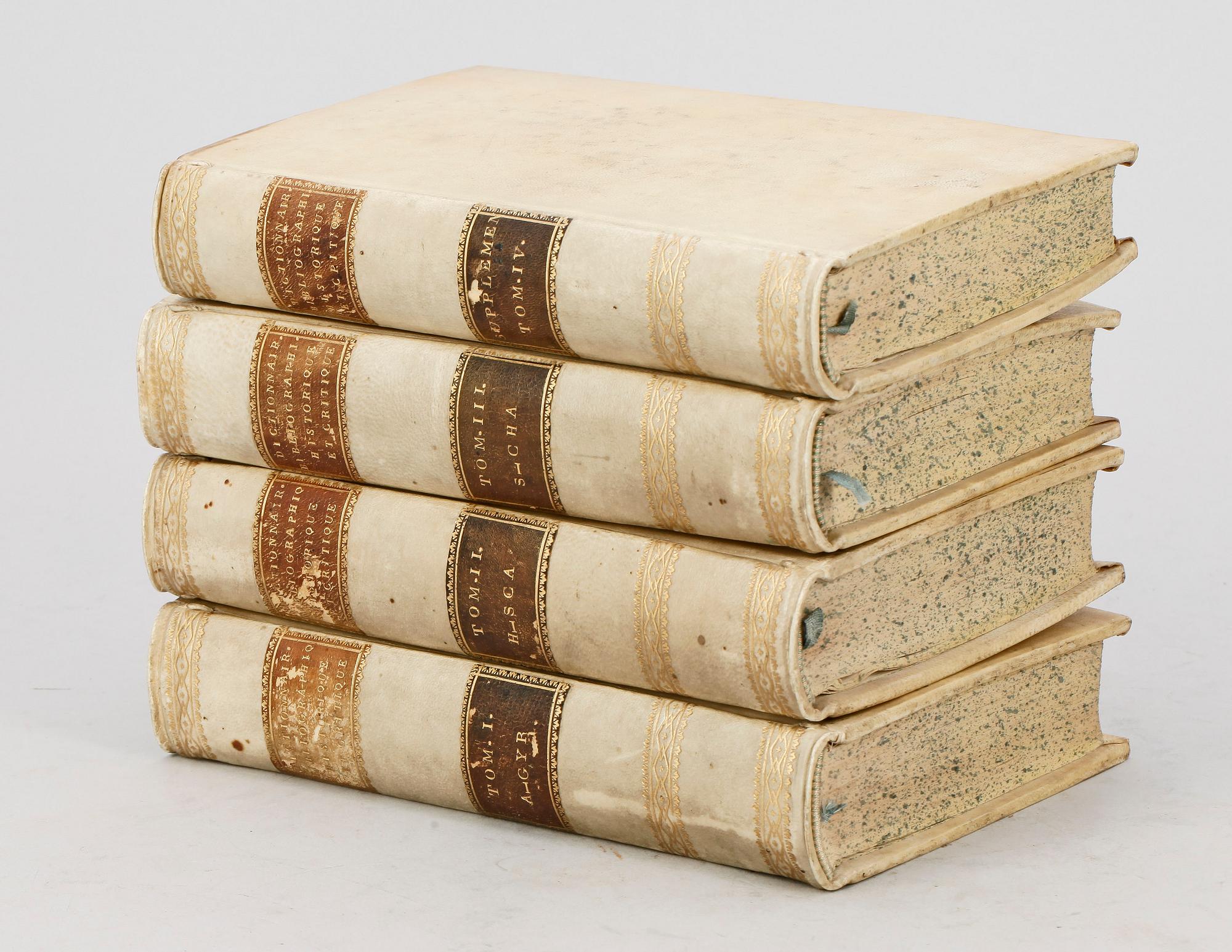 BOKVERK, 4 vol, "Dictionnaire Bibliographique, Historique et Critique..." Paris 1802.