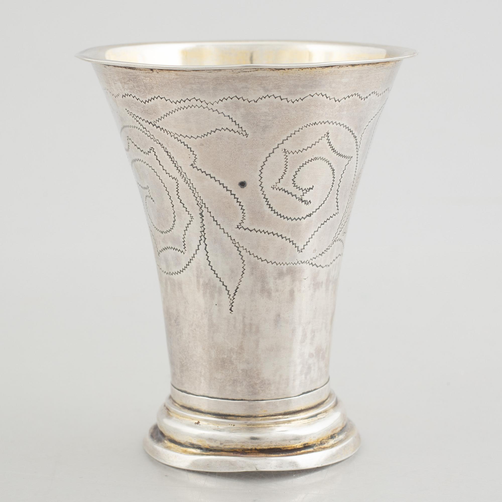 A Swedish silver beaker, mark of Johan Petter Hörling, Enköping 1817.