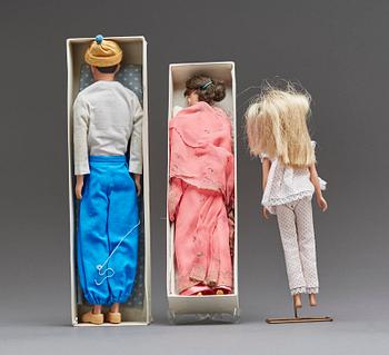 BARBIEDOCKOR, 3 st, Mattel, omkring 1960.