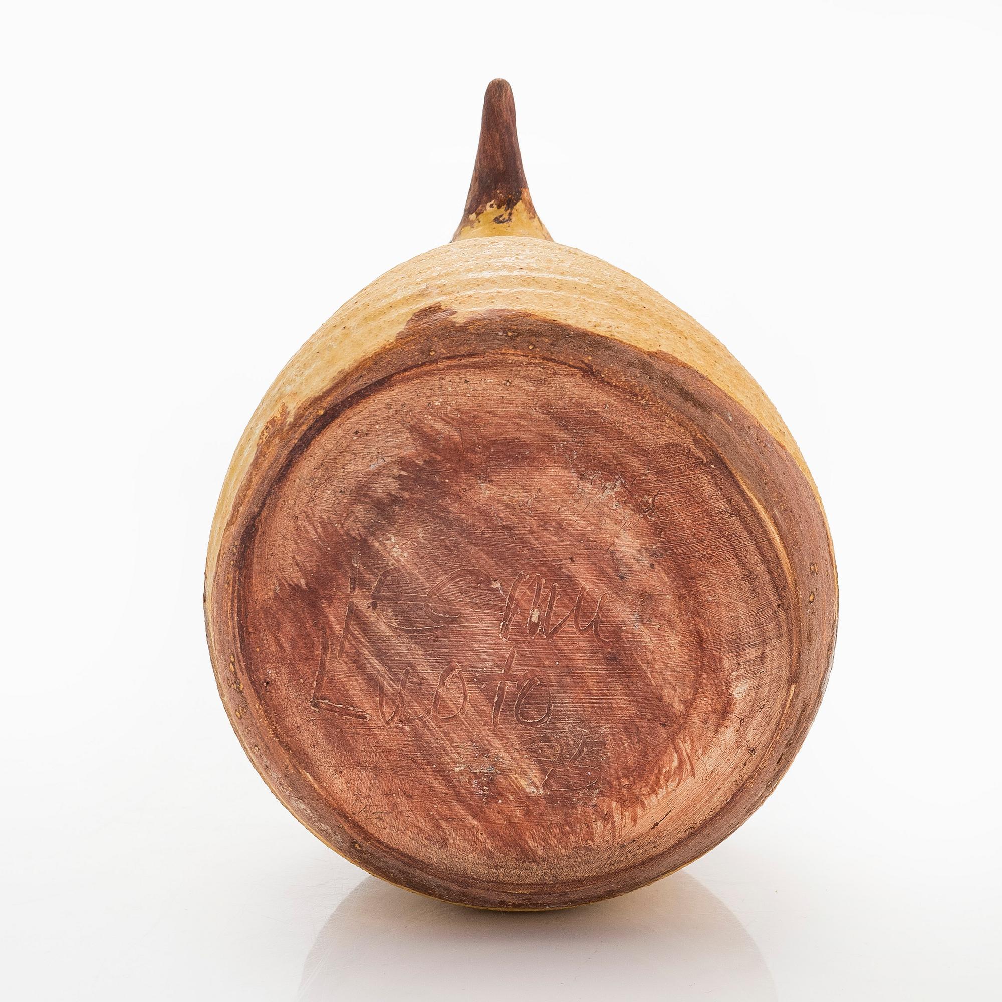 Teemu Luoto, A ceramic sculpture, signed and dated -75.