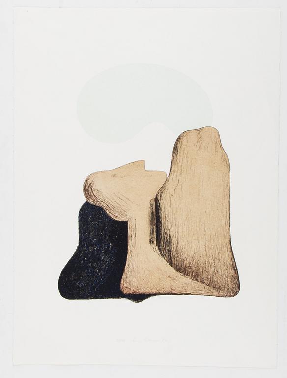 PARTI GRAFIK, 9 delar, mesta dels litografier, b.la C Göran Karlsson, Malcom Morley mm, samtliga signerade.