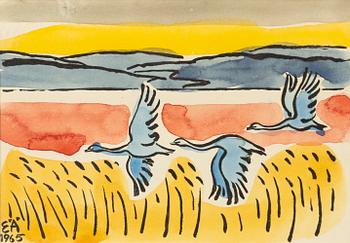 Erling Ärlingsson, "Utterbyn", Flying geese, 3 pcs.