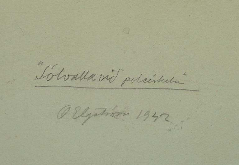 OSSIAN ELGSTRÖM, akvarell, monogramsignerad och daterad 1942.