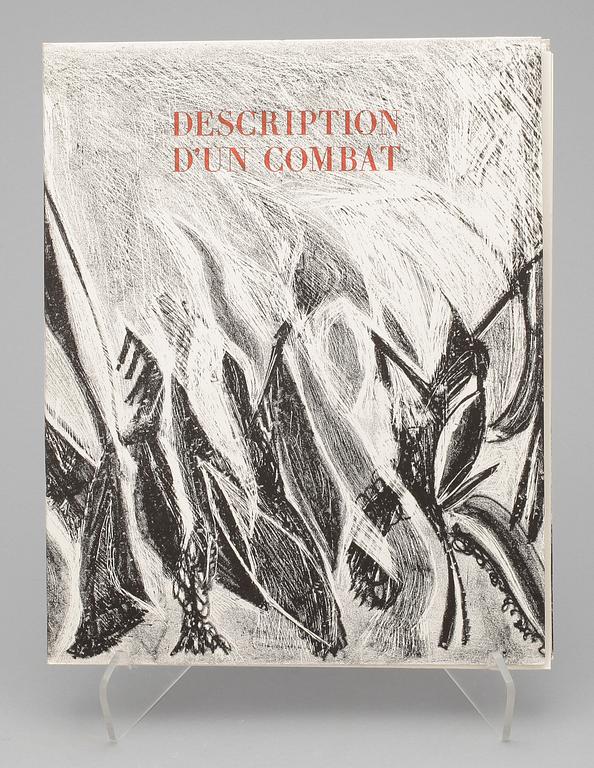 JEAN MICHEL ATLAN, litografier, signerade, del av bok, "DESCRIPTION D'UN COMBAT", Franz Kafka, 1946.