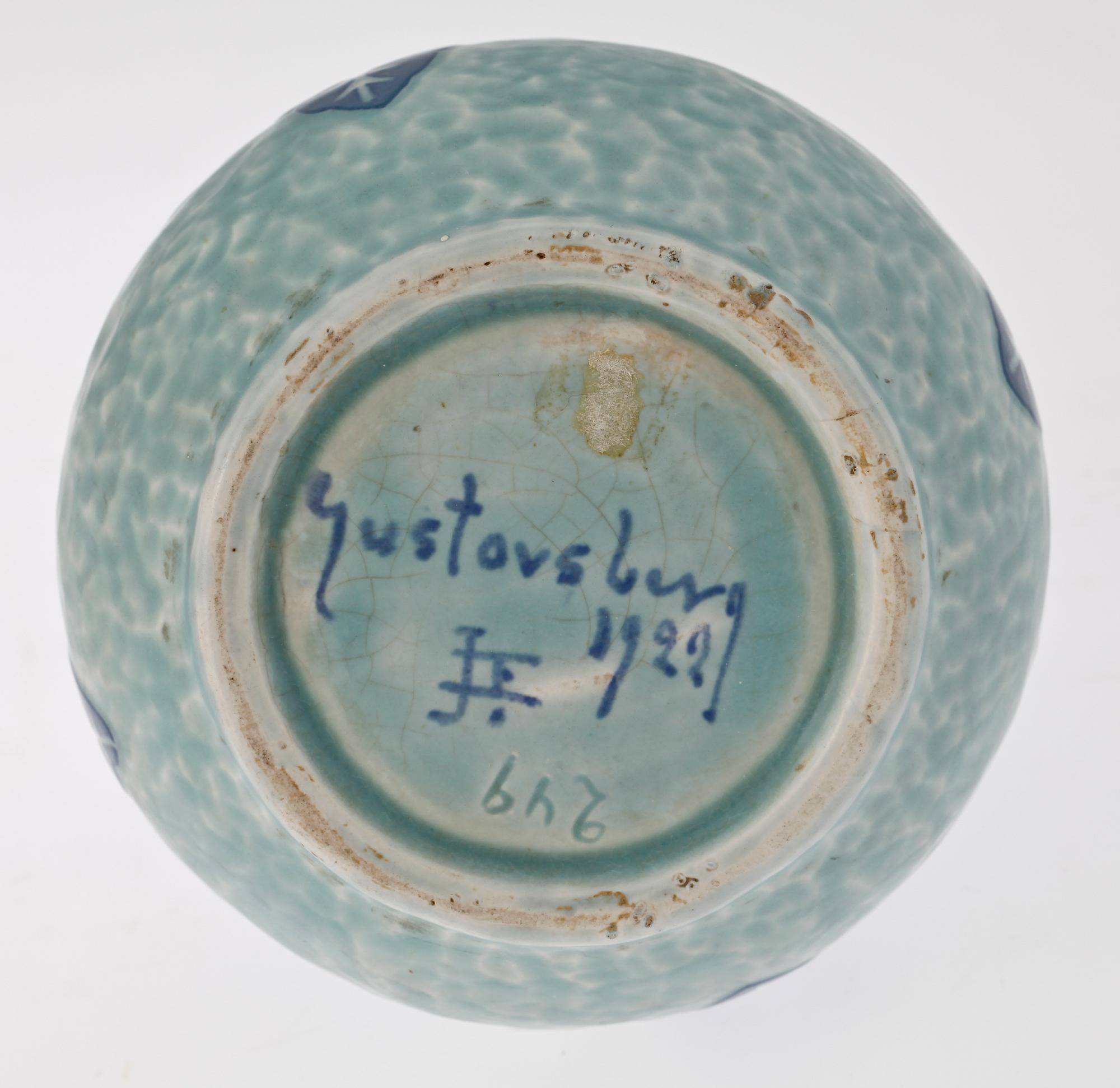 VAS, keramik, "Sgrafitto", Josef Ekberg, Gustafsberg, sign o dat 1922.