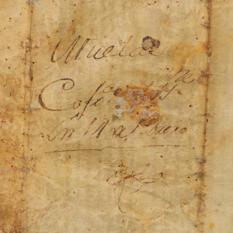 Document on vellum, Rome, 1586.